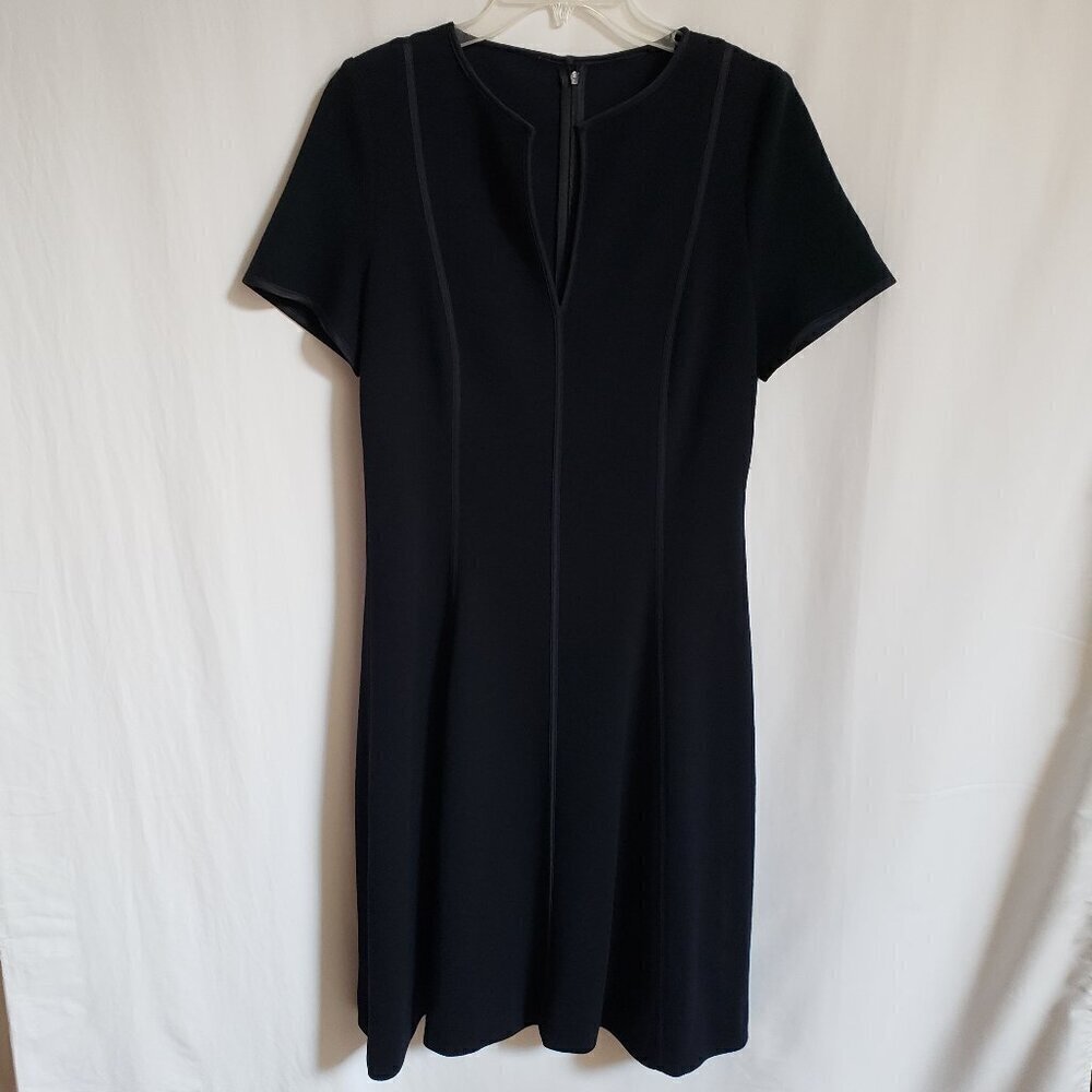 Escada - Navy Wool Dress. Size 42